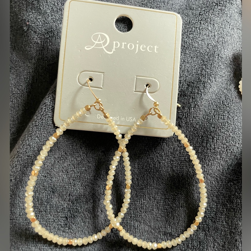 Silver and gold earrings